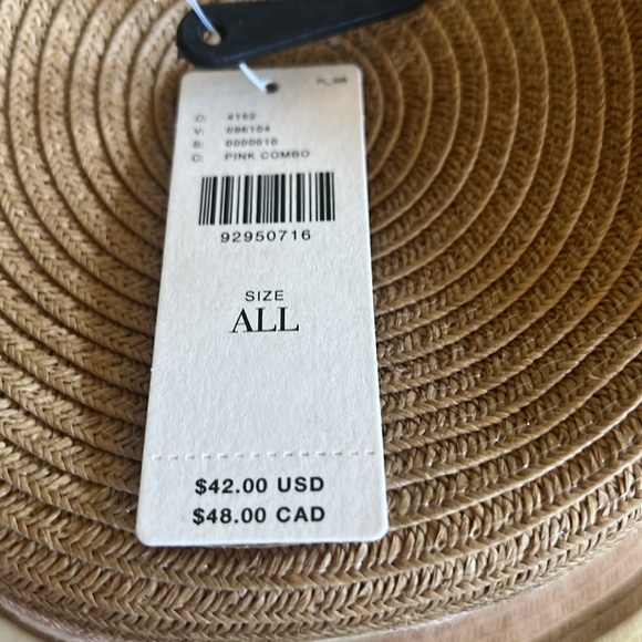 Anthropologie pink and white hat - Picture 2 of 5